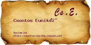 Csontos Euniké névjegykártya